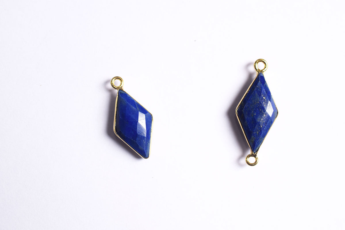 Lapis Lazuli Diamond Faceted Connector, Sold By Piece , 10x19 - 11x21 mm ,34079