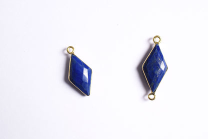 Lapis Lazuli Diamond Faceted Connector, Sold By Piece , 10x19 - 11x21 mm ,34079