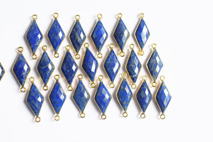 Lapis Lazuli Diamond Faceted Connector, Sold By Piece , 10x19 - 11x21 mm ,34079