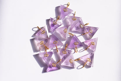 Natural Pink Amethyst with CZ Inlay Charm, Pink Amethyst Single Bail Connector , Sold By Piece , 18 - 19.5 mm , 60017