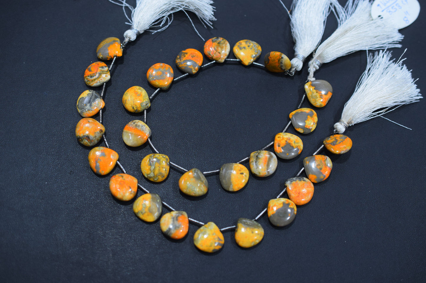 Natural Bumble Bee Smooth Heart Shape Briolettes , Sold By Strand , 14x14 - 15x15 mm , 8 Inches , BL-6486