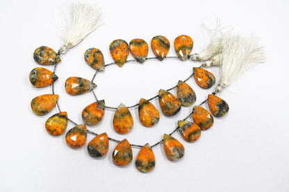 Natural Bumble Bee Smooth Pear Shape Briolettes , Sold By Strand , 16x20 - 17x24 mm , 8 Inches , BL-6485B