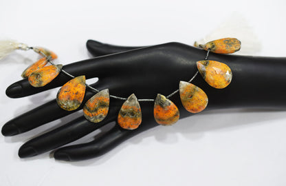 Natural Bumble Bee Smooth Pear Shape Briolettes , Sold By Strand , 16x20 - 17x24 mm , 8 Inches , BL-6485B