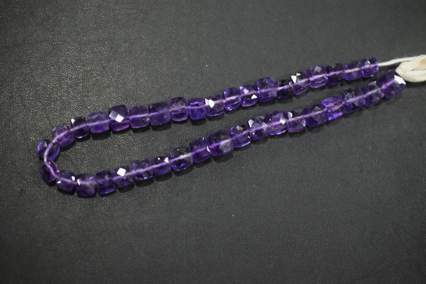 Natural Amethyst Faceted 3D Box Shape Beads , Sold By Strand , 6 - 9 mm , 10 Inches , BL- 6690