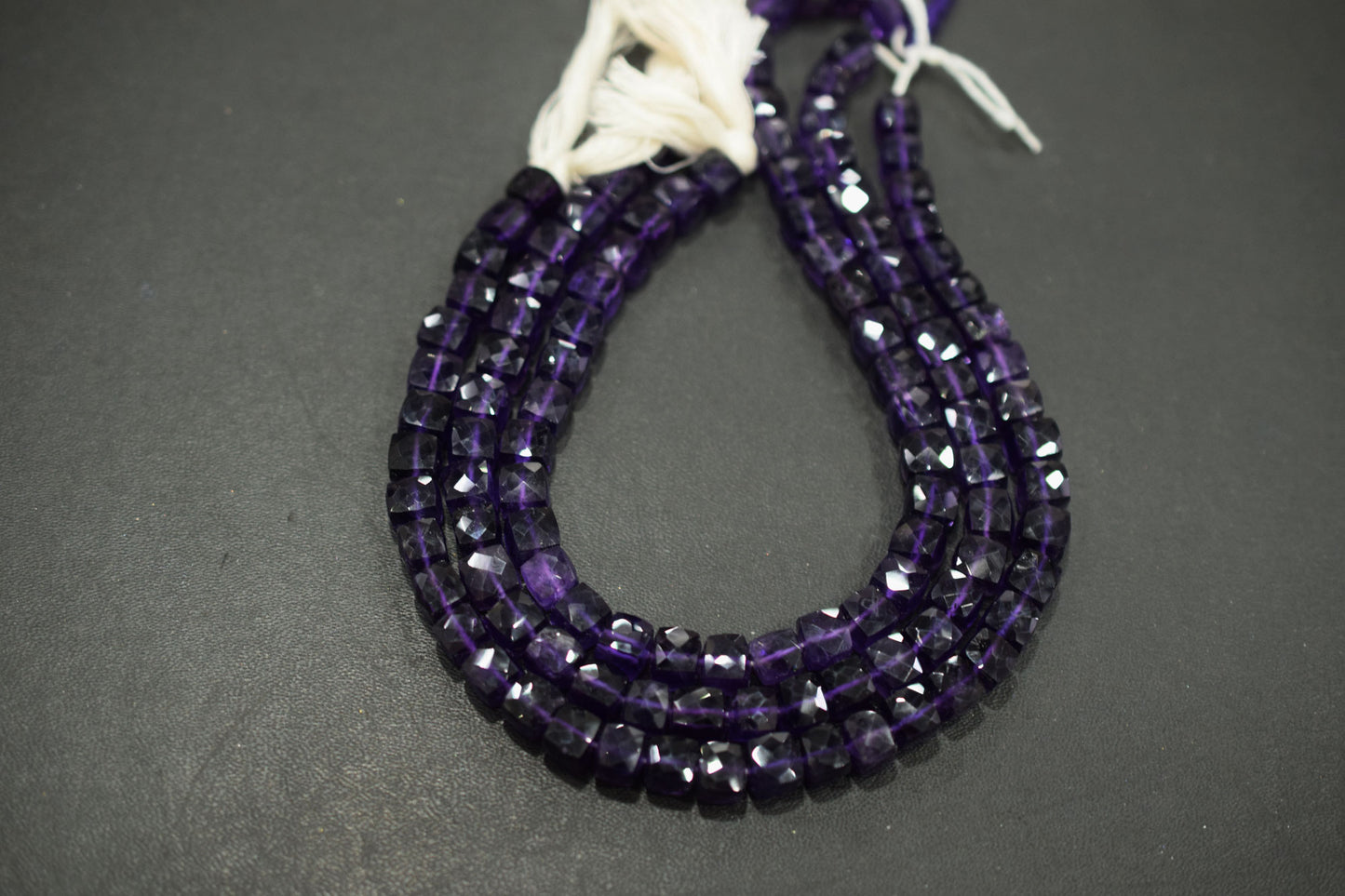 Natural Amethyst Faceted 3D Box Shape Beads , Sold By Strand , 7.00 mm , 10 Inches , BL- 6695