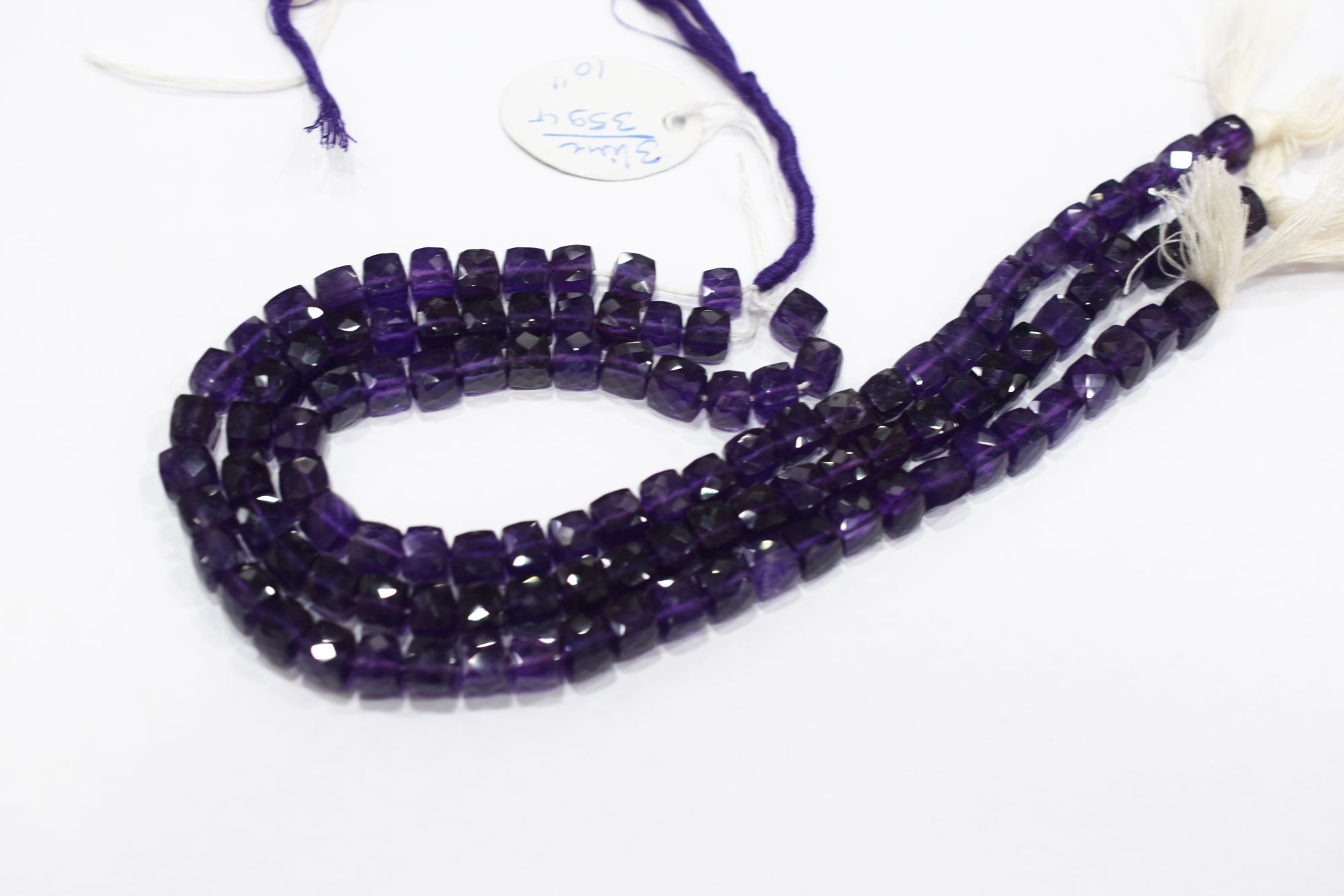 Natural Amethyst Faceted 3D Box Shape Beads , Sold By Strand , 7.00 mm , 10 Inches , BL- 6695