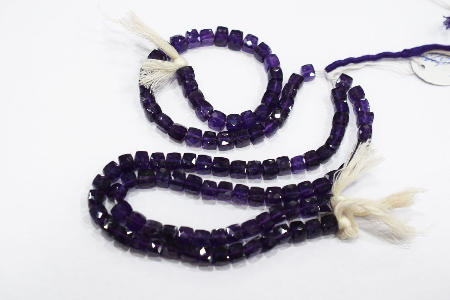 Natural Amethyst Faceted 3D Box Shape Beads , Sold By Strand , 7.00 mm , 10 Inches , BL- 6695