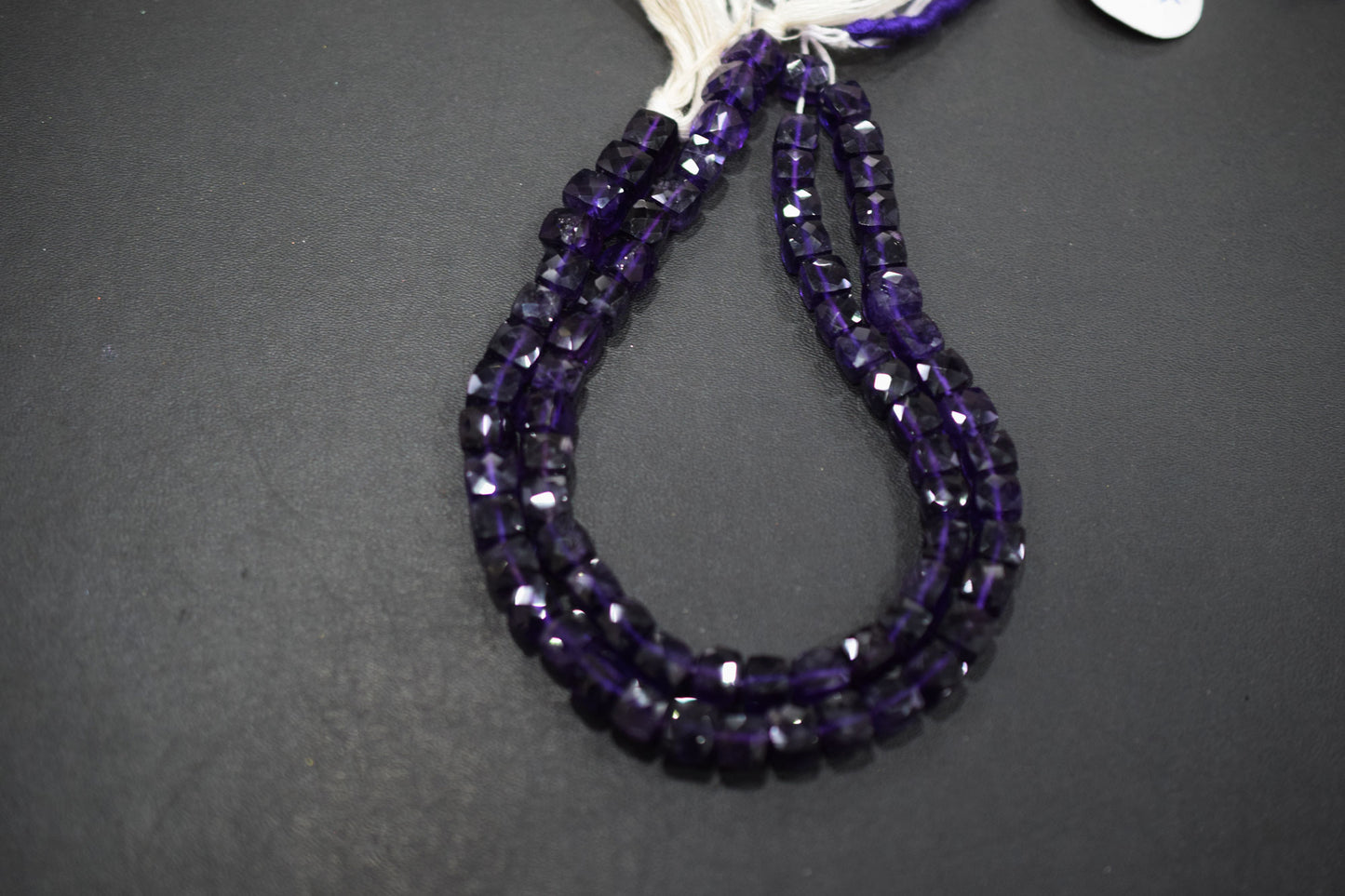 Natural Amethyst Faceted 3D Box Shape Beads , Sold By Strand , 7.50 mm , 10 Inches , BL- 6696