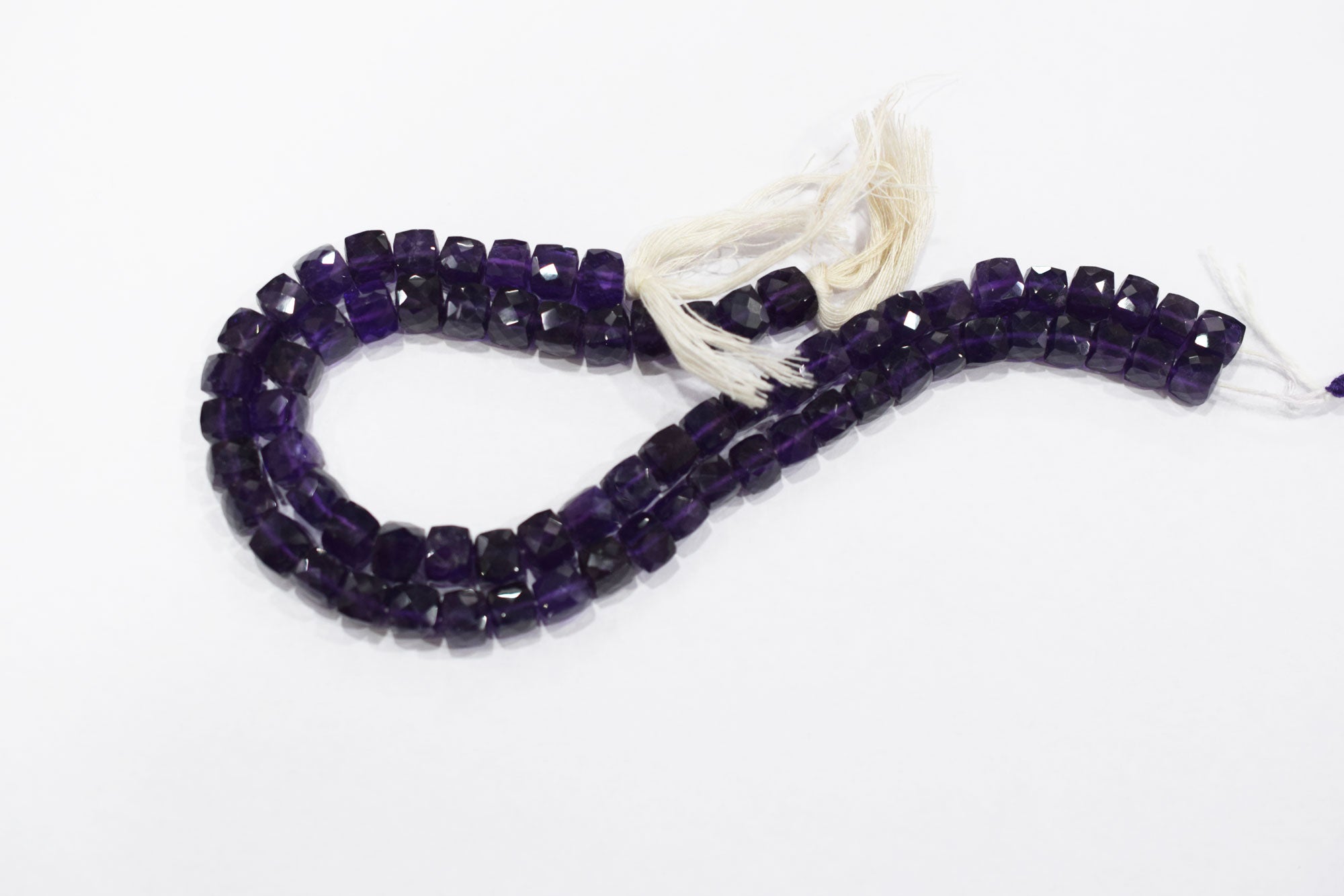 Natural Amethyst Faceted 3D Box Shape Beads , Sold By Strand , 7.50 mm , 10 Inches , BL- 6696