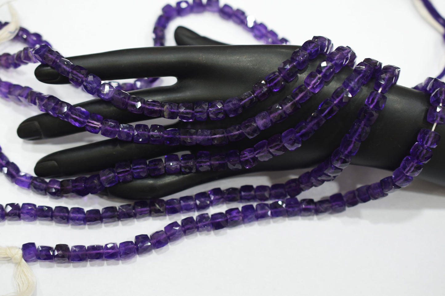 Natural Amethyst Faceted 3D Box Shape Beads , Sold By Strand , 7.00 mm , 10 Inches , BL- 6698