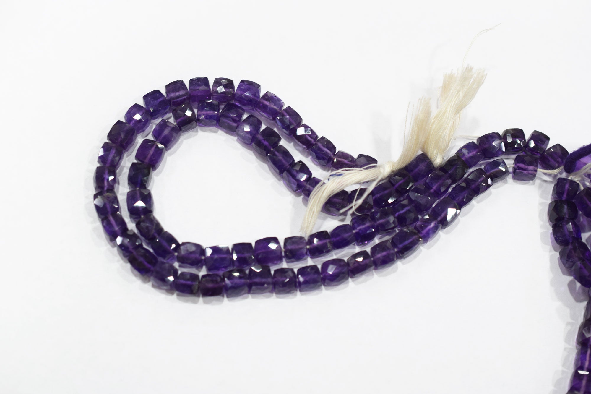 Natural Amethyst Faceted 3D Box Shape Beads , Sold By Strand , 7.00 mm , 10 Inches , BL- 6698