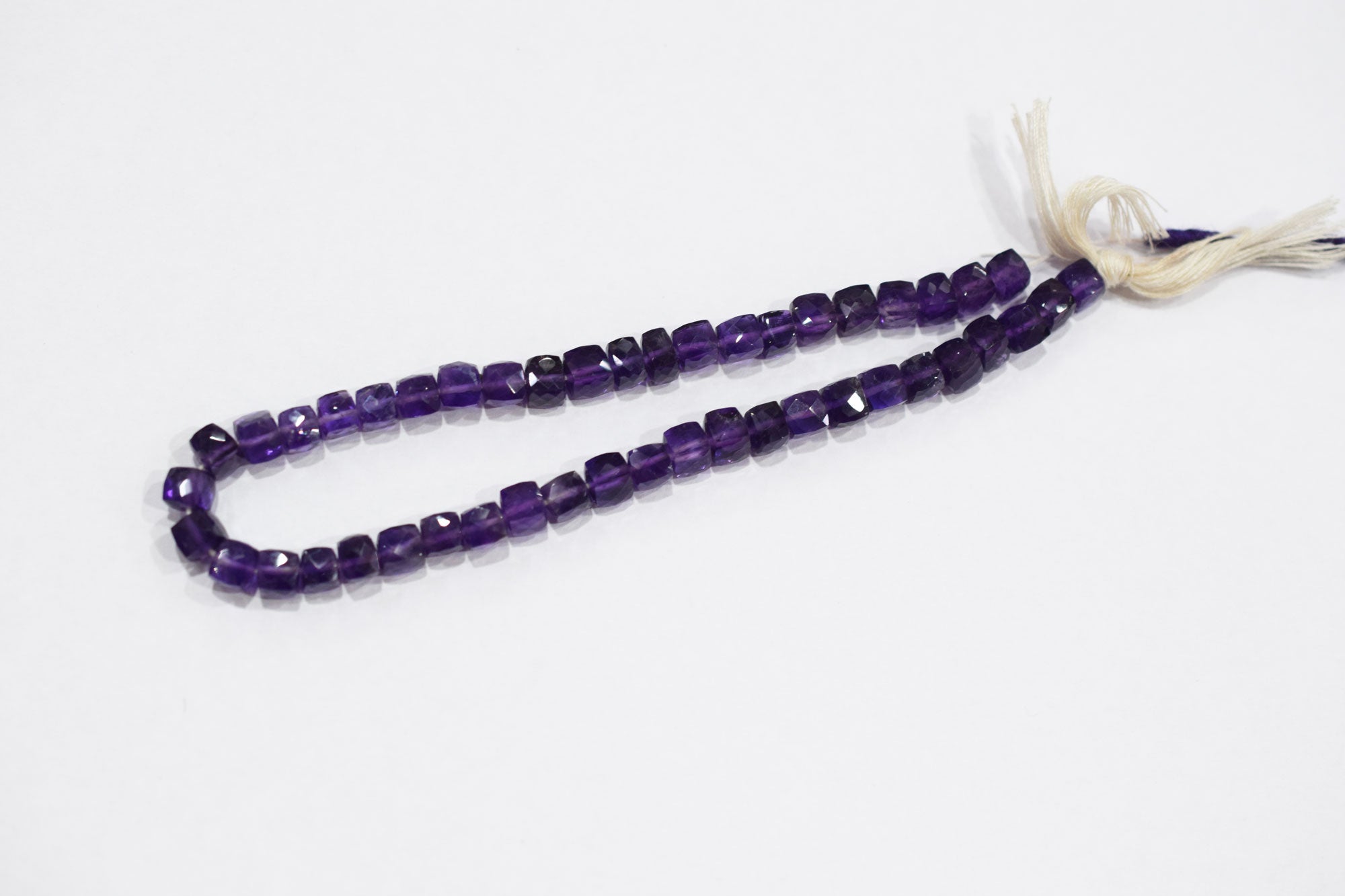 Natural Amethyst Faceted 3D Box Shape Beads , Sold By Strand , 6.00 mm , 10 Inches , BL- 6700