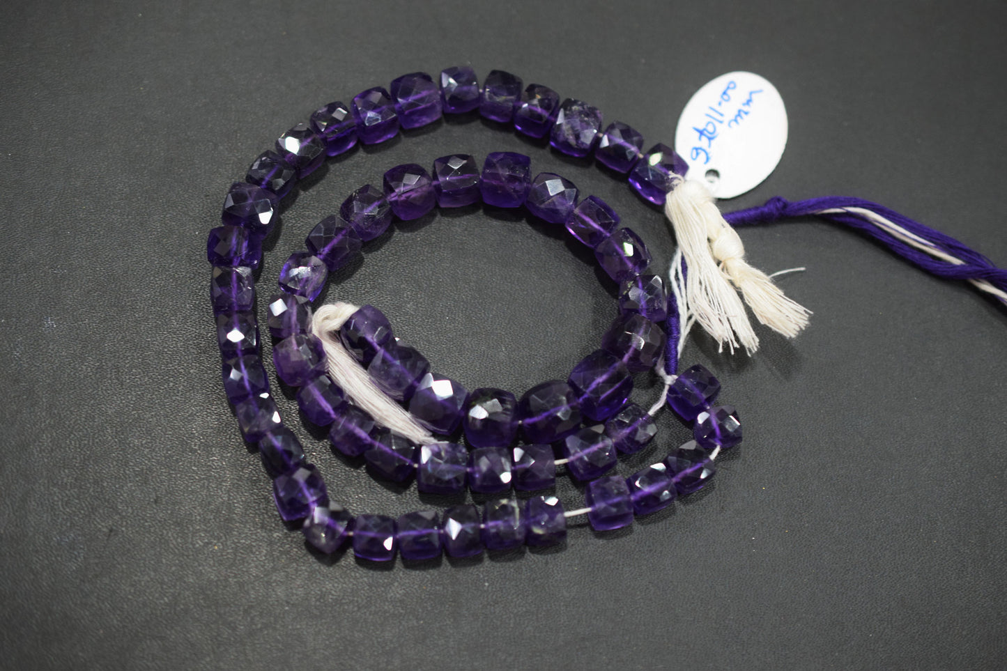 Natural Amethyst Faceted 3D Box Shape Beads , Sold By Strand , 9 - 11 mm , 10 Inches , BL- 6705