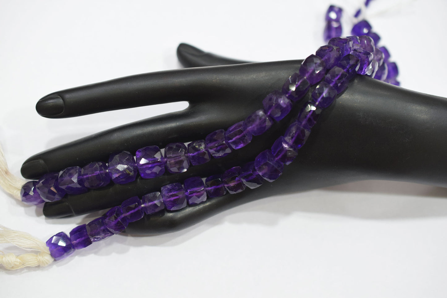 Natural Amethyst Faceted 3D Box Shape Beads , Sold By Strand , 9 - 11 mm , 10 Inches , BL- 6705