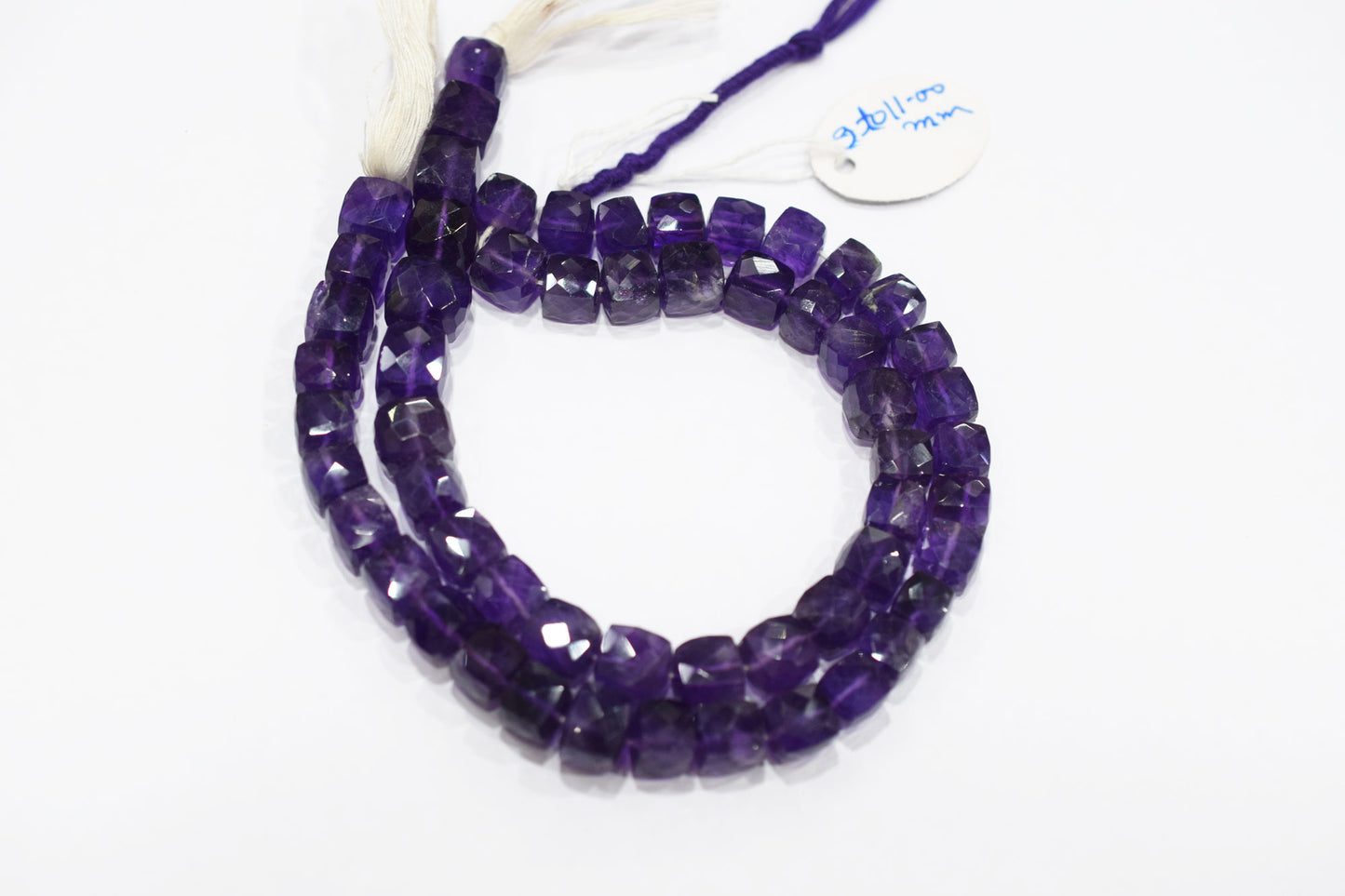 Natural Amethyst Faceted 3D Box Shape Beads , Sold By Strand , 9 - 11 mm , 10 Inches , BL- 6705