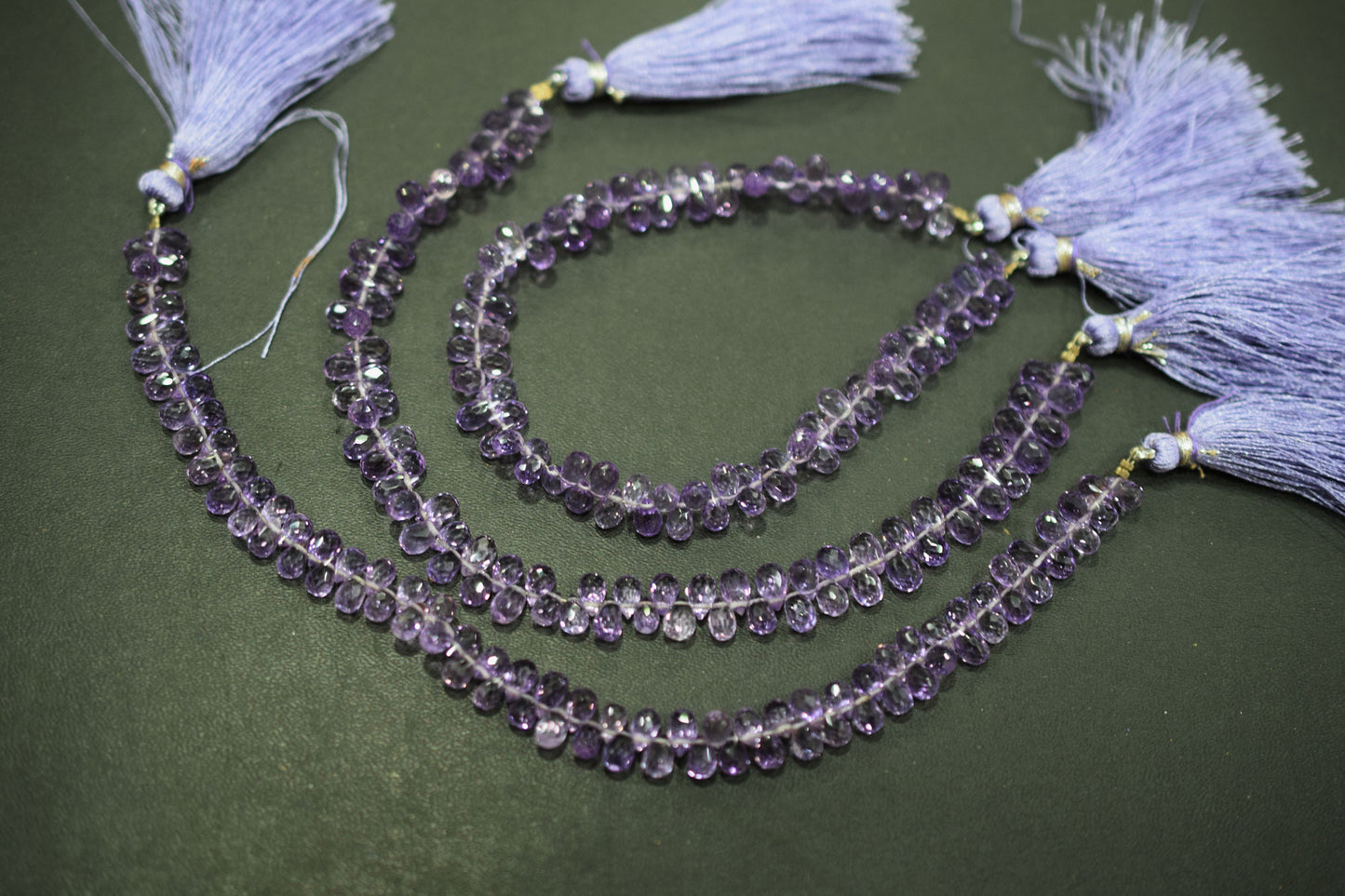 Natural Pink Amethyst Faceted Tear Drops Shape Briolettes , Sold By Strand , 4.25 - 6 mm , 8 Inches , BL- 6713C