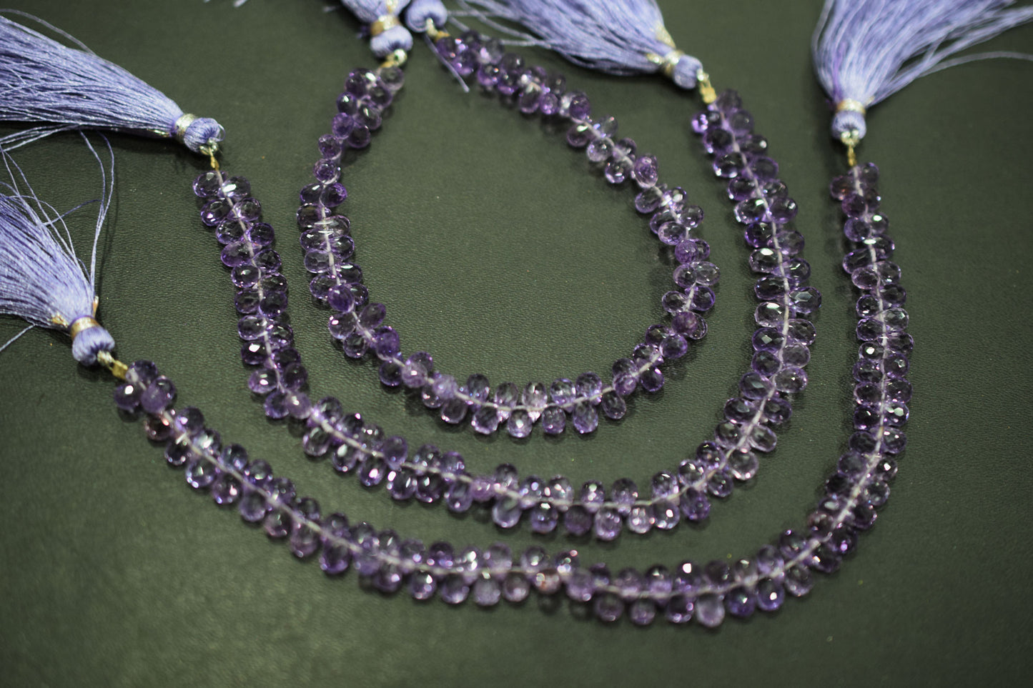 Natural Pink Amethyst Faceted Tear Drops Shape Briolettes , Sold By Strand , 4.25 - 6 mm , 8 Inches , BL- 6713C