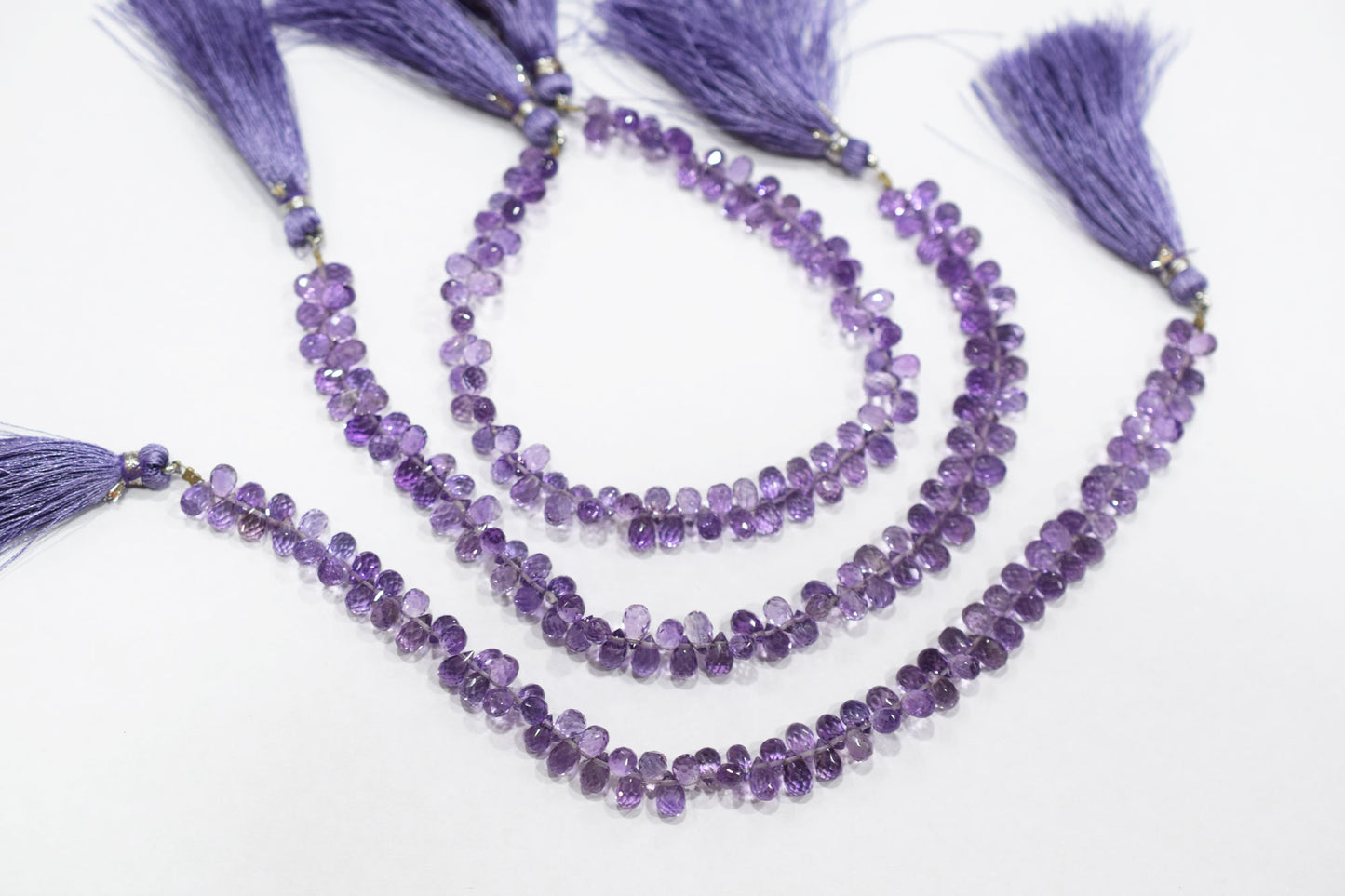 Natural Pink Amethyst Faceted Tear Drops Shape Briolettes , Sold By Strand , 4.25 - 6 mm , 8 Inches , BL- 6713C