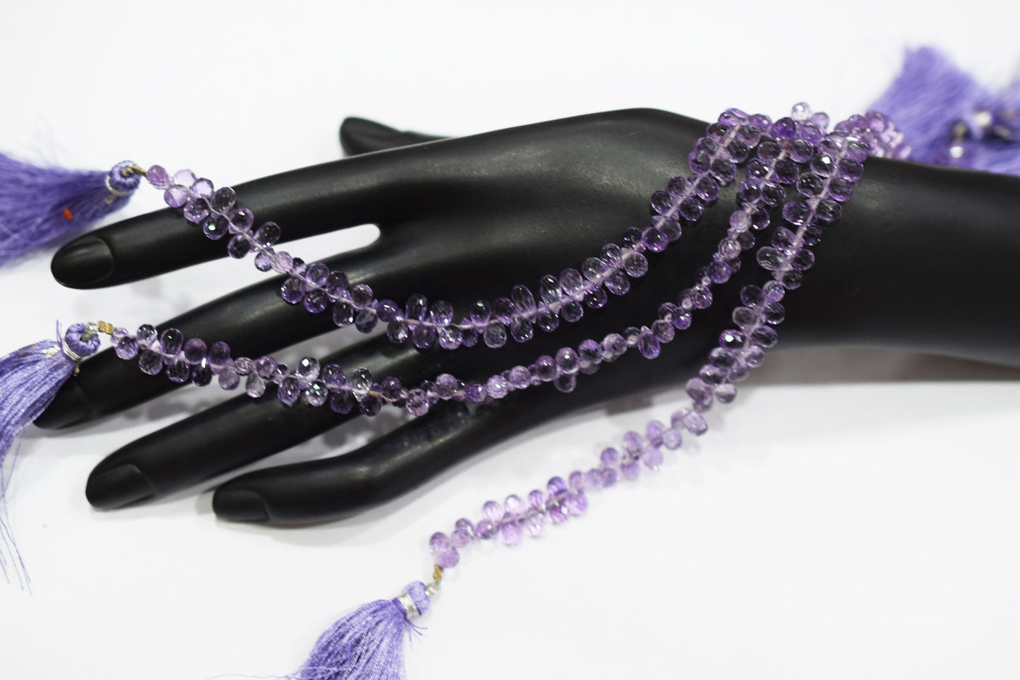 Natural Pink Amethyst Faceted Tear Drops Shape Briolettes , Sold By Strand , 4.25x6 - 4.25x6 mm , 8" , BL- 6714