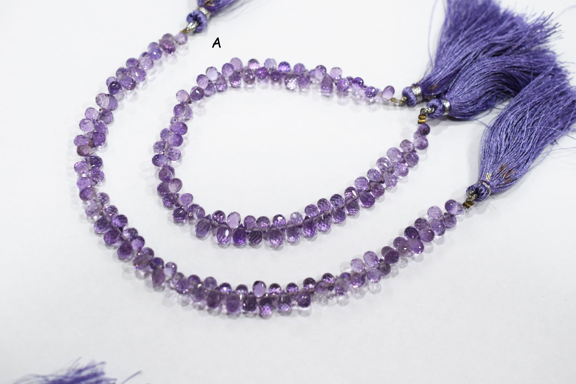 Natural Pink Amethyst Faceted Tear Drops Shape Briolettes , Sold By Strand , 4.25x6 - 4.25x6 mm , 8" , BL- 6714