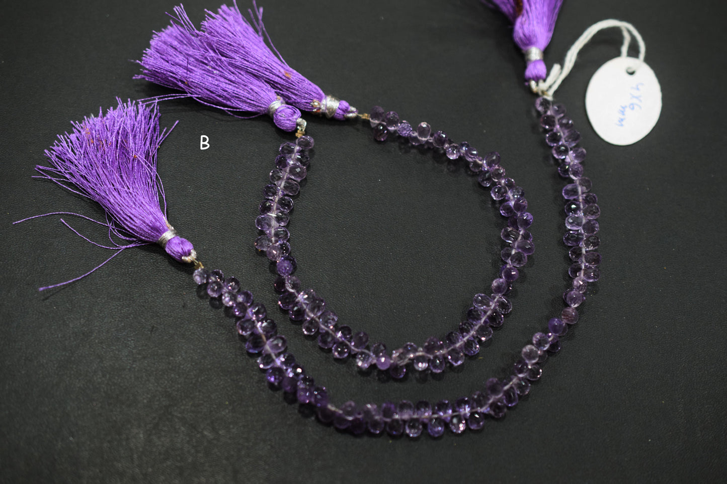 Natural Pink Amethyst Faceted Tear Drops Shape Briolettes , Sold By Strand , 4.50x7 - 4.75x7.50 mm , 8" , BL- 6715
