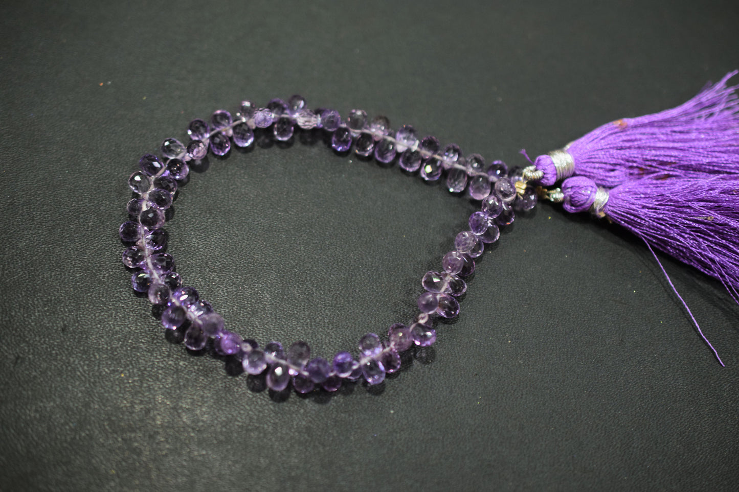 Natural Pink Amethyst Faceted Tear Drops Shape Briolettes , Sold By Strand , 4.50x7 - 4.75x7.50 mm , 8" , BL- 6715