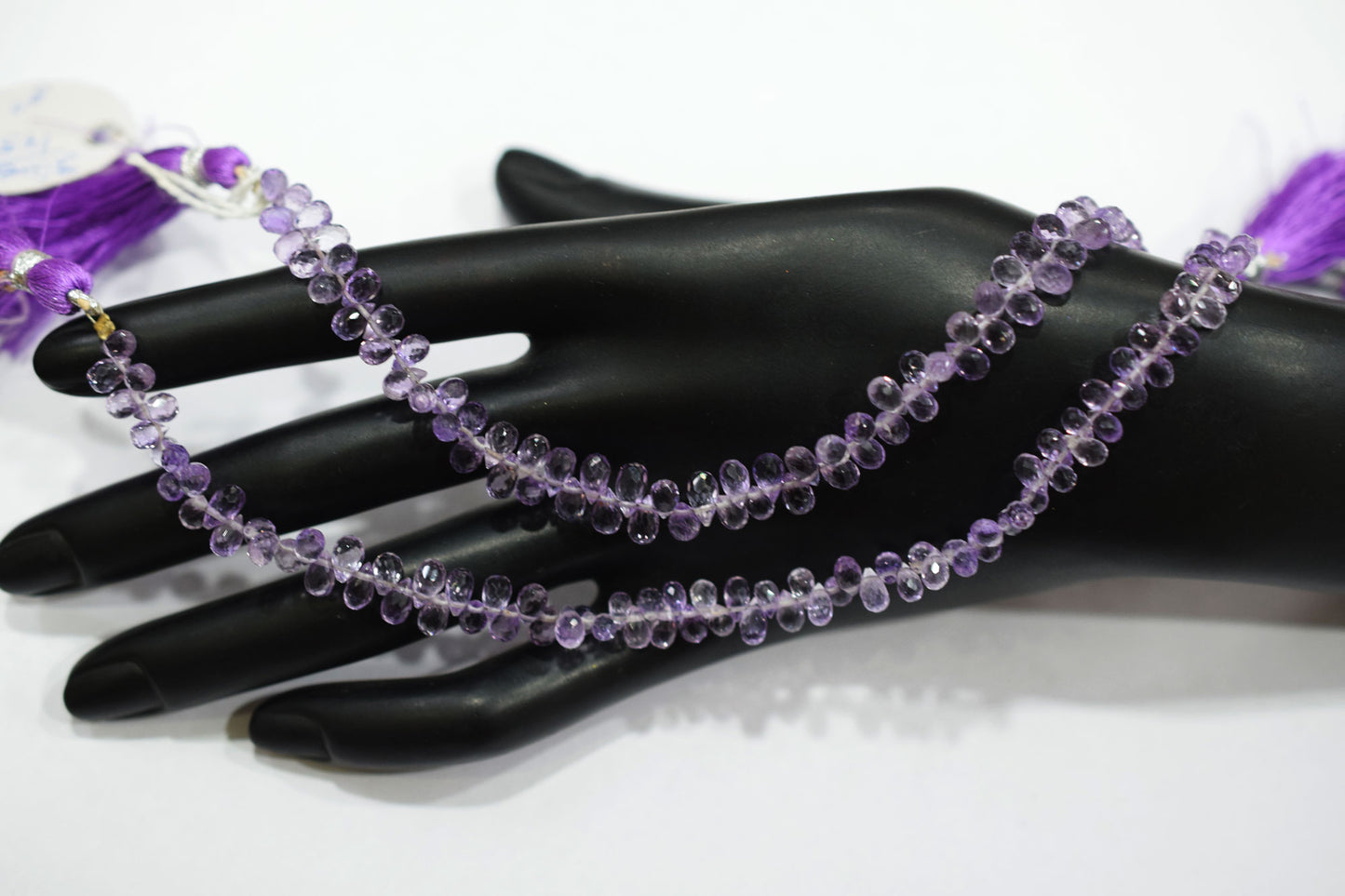 Natural Pink Amethyst Faceted Tear Drops Shape Briolettes , Sold By Strand , 4.50x6 - 5x8 mm , 8" , BL- 6716