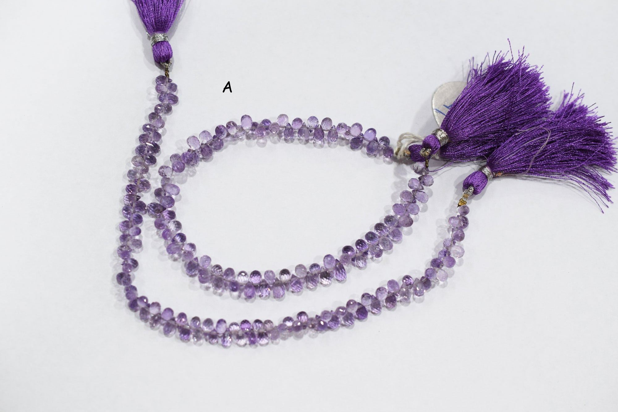 Natural Pink Amethyst Faceted Tear Drops Shape Briolettes , Sold By Strand , 4.50x6 - 5x8 mm , 8" , BL- 6716