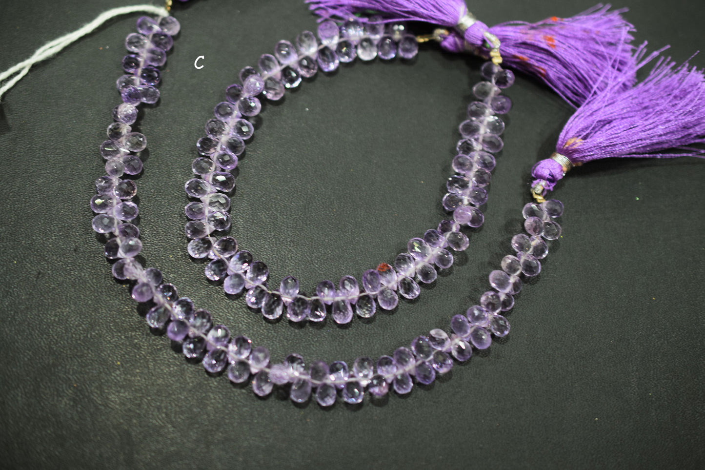 Natural Pink Amethyst Faceted Tear Drops Shape Briolettes , Sold By Strand , 4.50x6 - 5x8 mm , 8" , BL- 6716
