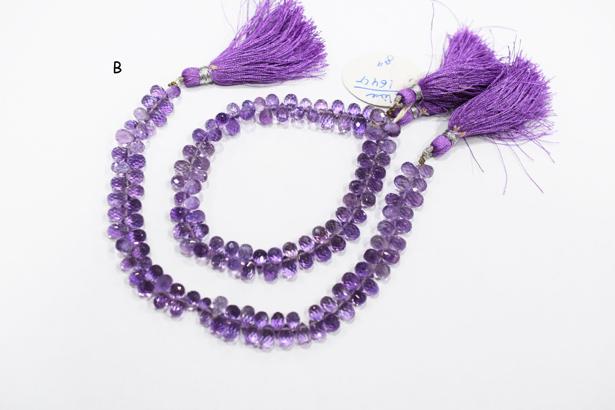 Natural Pink Amethyst Faceted Tear Drops Shape Briolettes , Sold By Strand , 4.5x6.50 - 4.50x7.50 mm , 8", BL- 6717