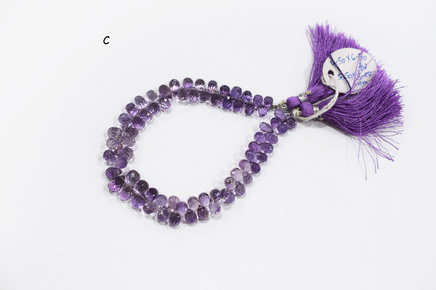 Natural Pink Amethyst Faceted Tear Drops Shape Briolettes , Sold By Strand , 4.5x6.50 - 4.50x7.50 mm , 8", BL- 6717