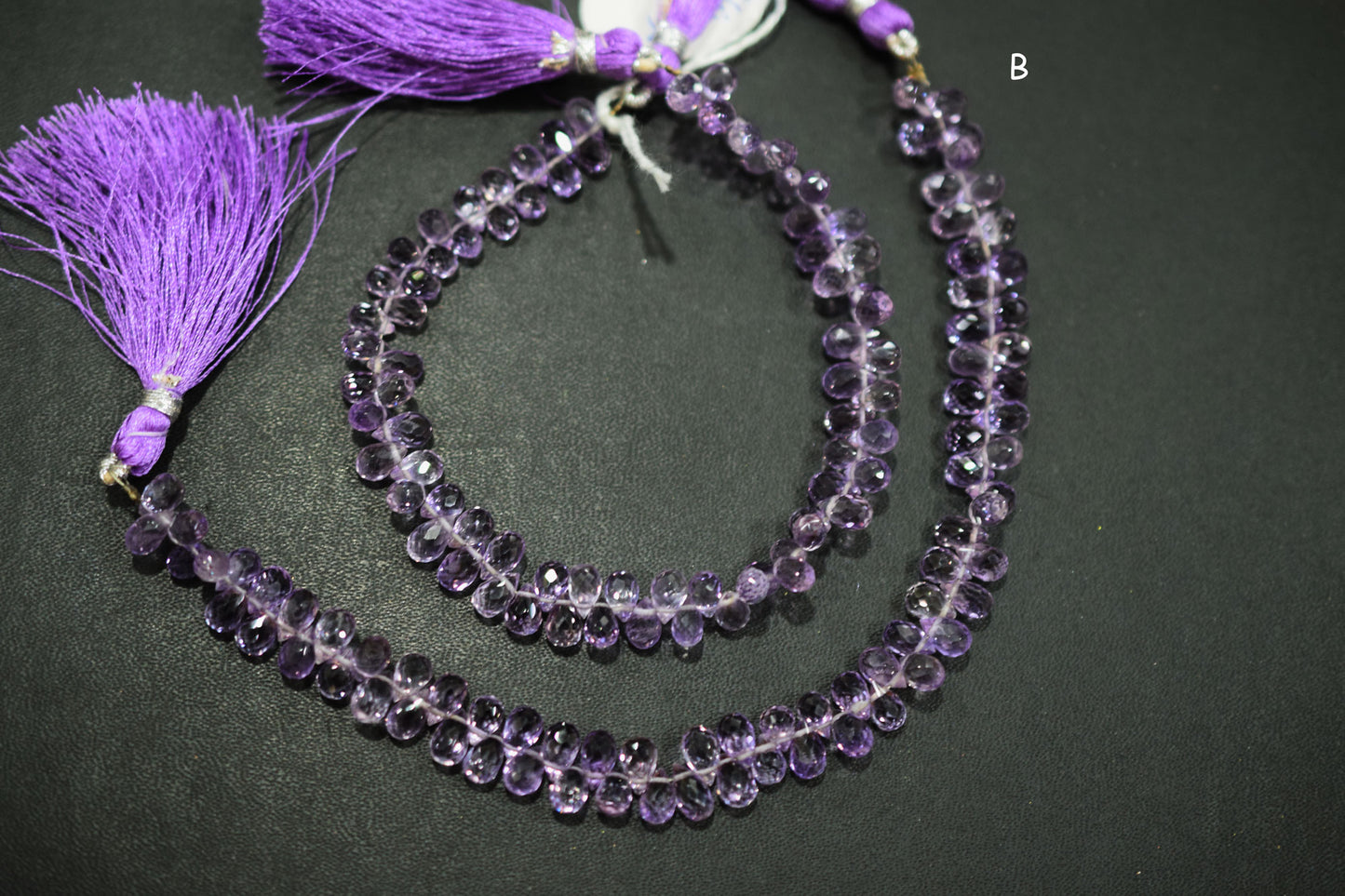Natural Pink Amethyst Faceted Tear Drops Shape Briolettes , Sold By Strand , 4.5x6.5 - 4.5x7.5 mm , 8", BL- 6718