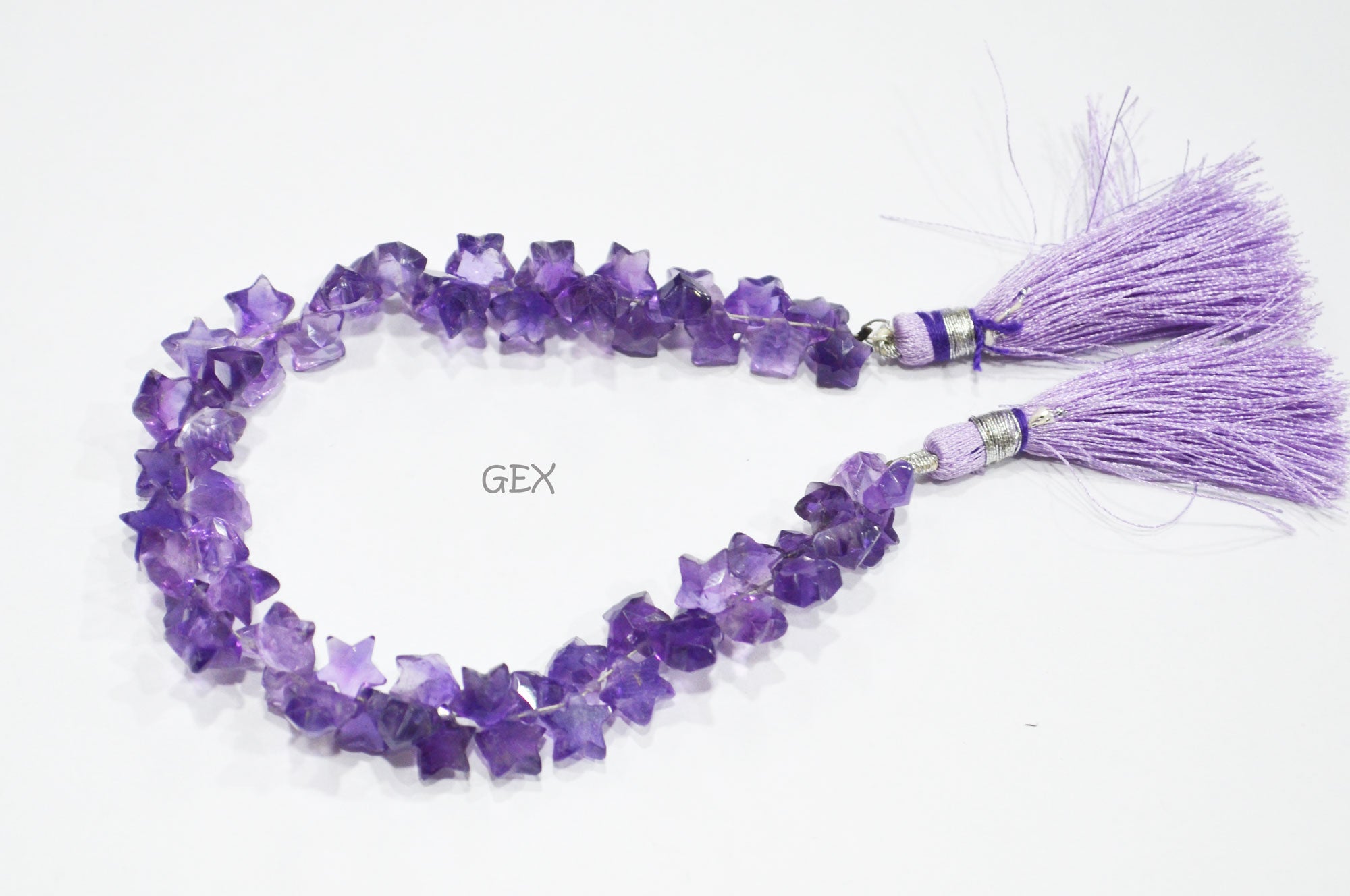 Amethyst Faceted Star Shape Beads , Amethyst Star Shape Briolettes , Sold By Strand , 8 - 9 mm , 8 Inches , BL-2682
