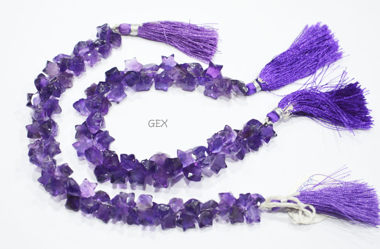 Amethyst Faceted Star Shape Beads , Sold By Strand , 8 - 10 mm , 8 Inches , BL-2698