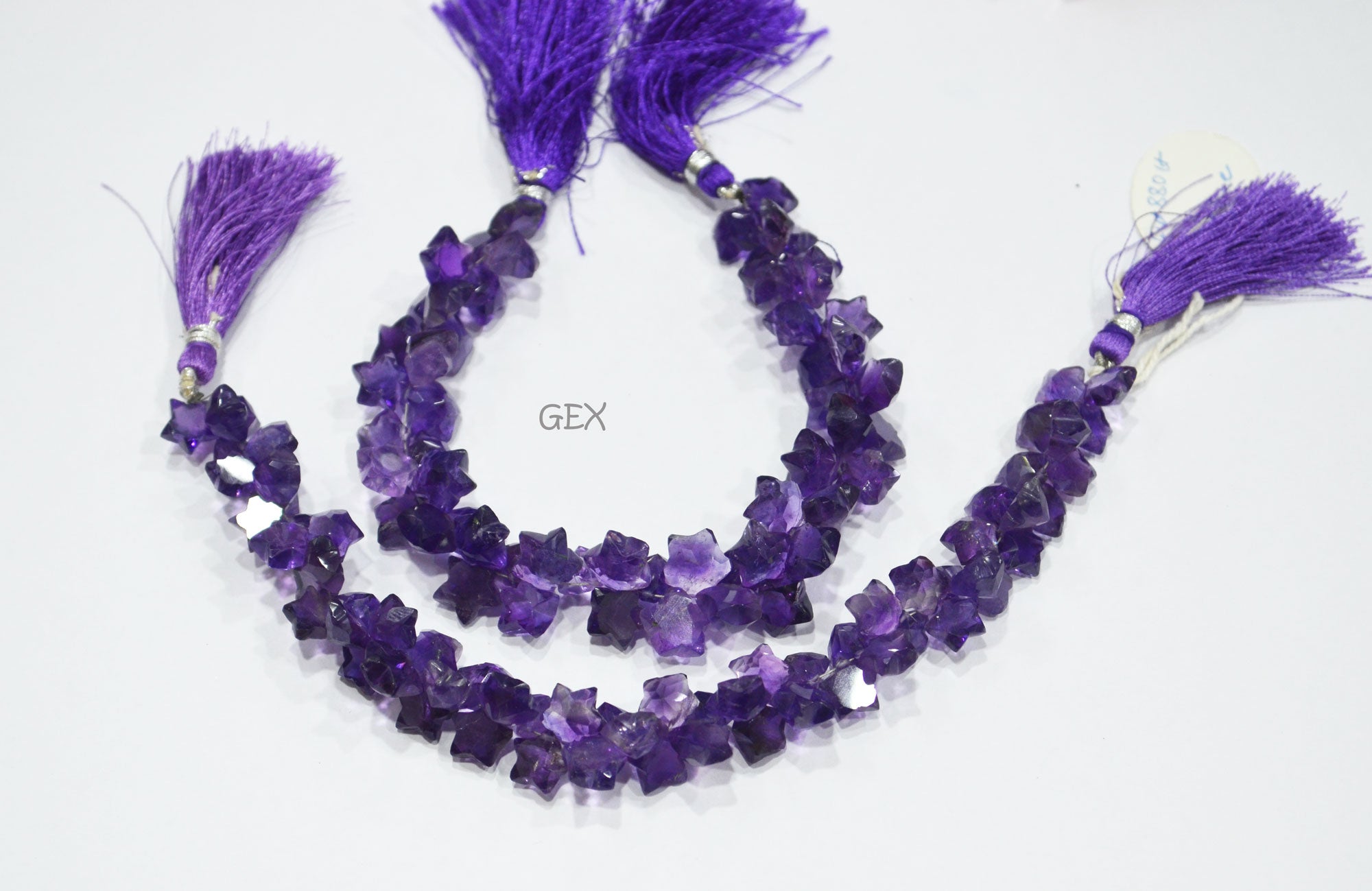 Amethyst Faceted Star Shape Beads , Sold By Strand , 8 - 10 mm , 8 Inches , BL-2698