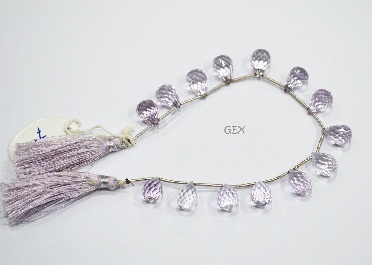 Pink Amethyst Faceted Tear Drops Shape Beads , 9x13 mm , 7 Inches , BL-2716