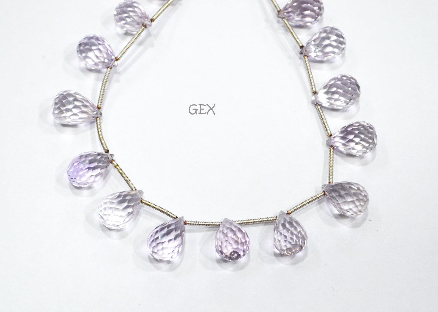 Pink Amethyst Faceted Tear Drops Shape Beads , 9x13 mm , 7 Inches , BL-2716