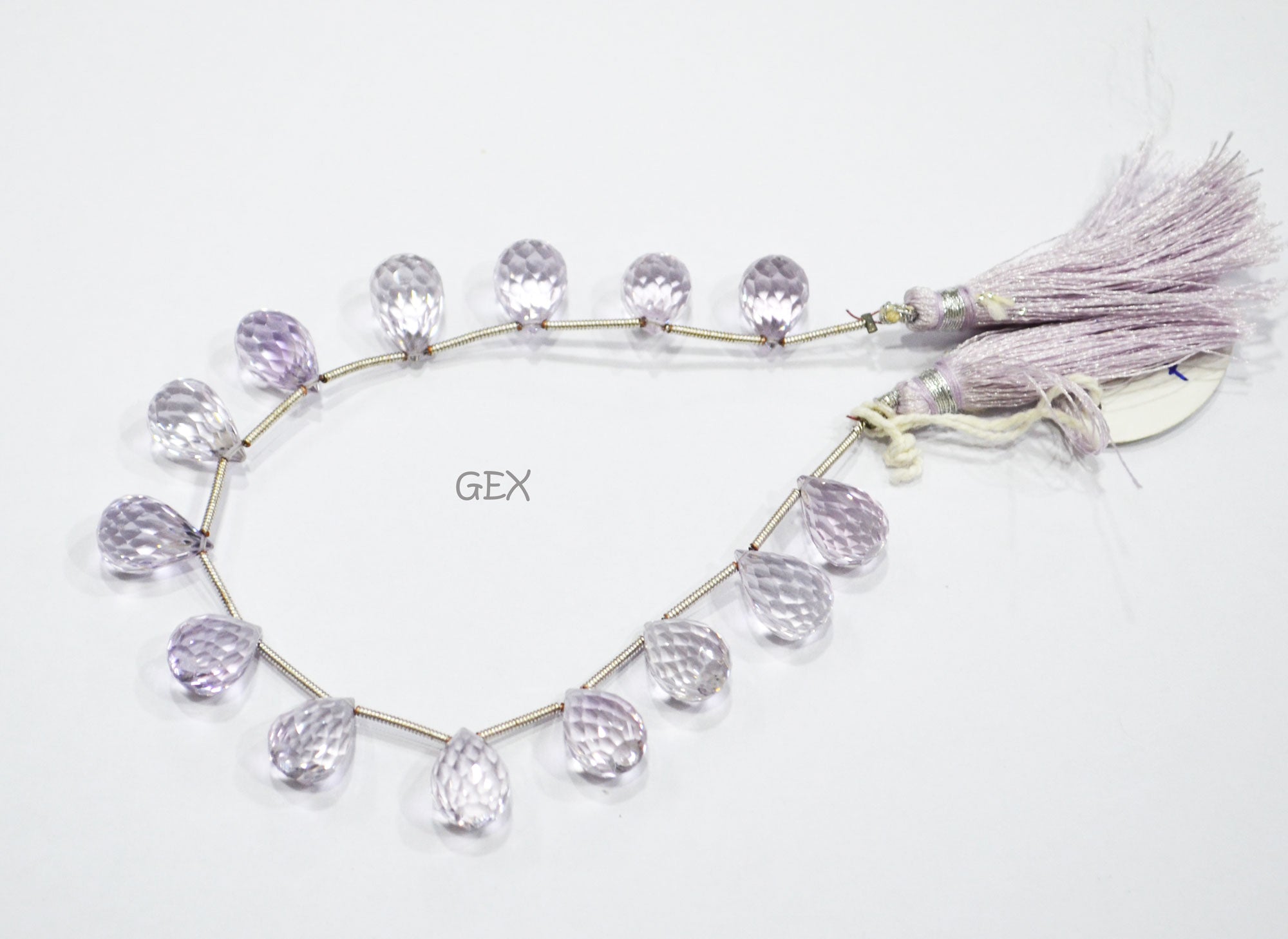 Pink Amethyst Faceted Tear Drops Shape Beads , 9x13 mm , 7 Inches , BL-2716