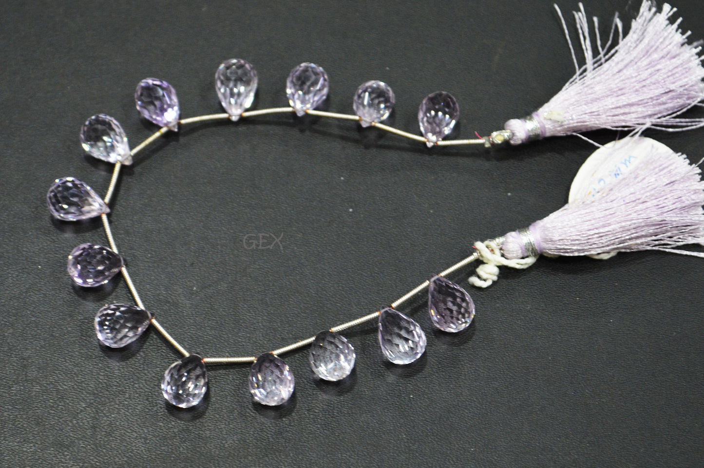 Pink Amethyst Faceted Tear Drops Shape Beads , 9x13 mm , 7 Inches , BL-2716