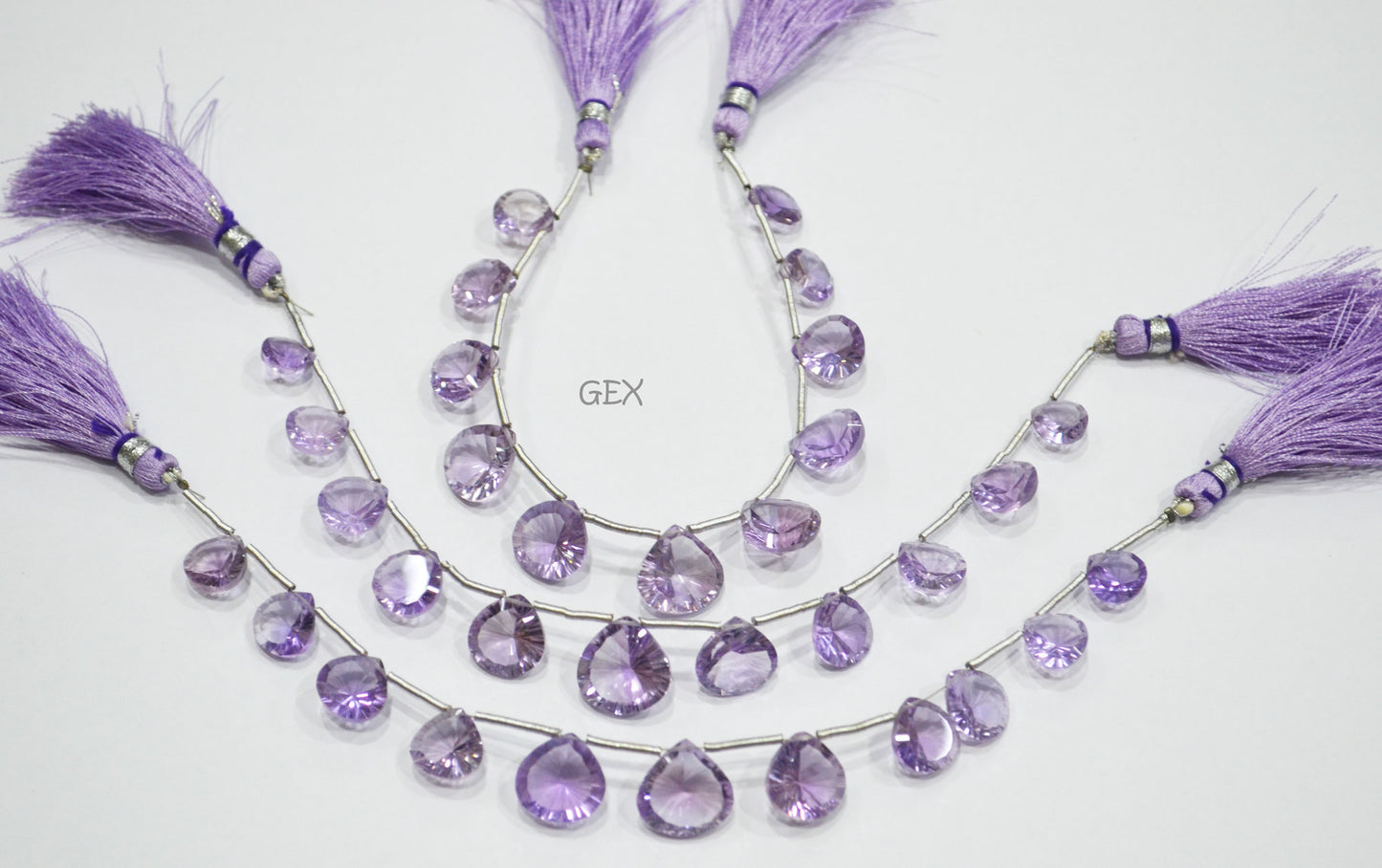 Pink Amethyst Concave Cut Heart Shape Beads , 9x9 - 14x14 mm , 7 Inches , BL-2721