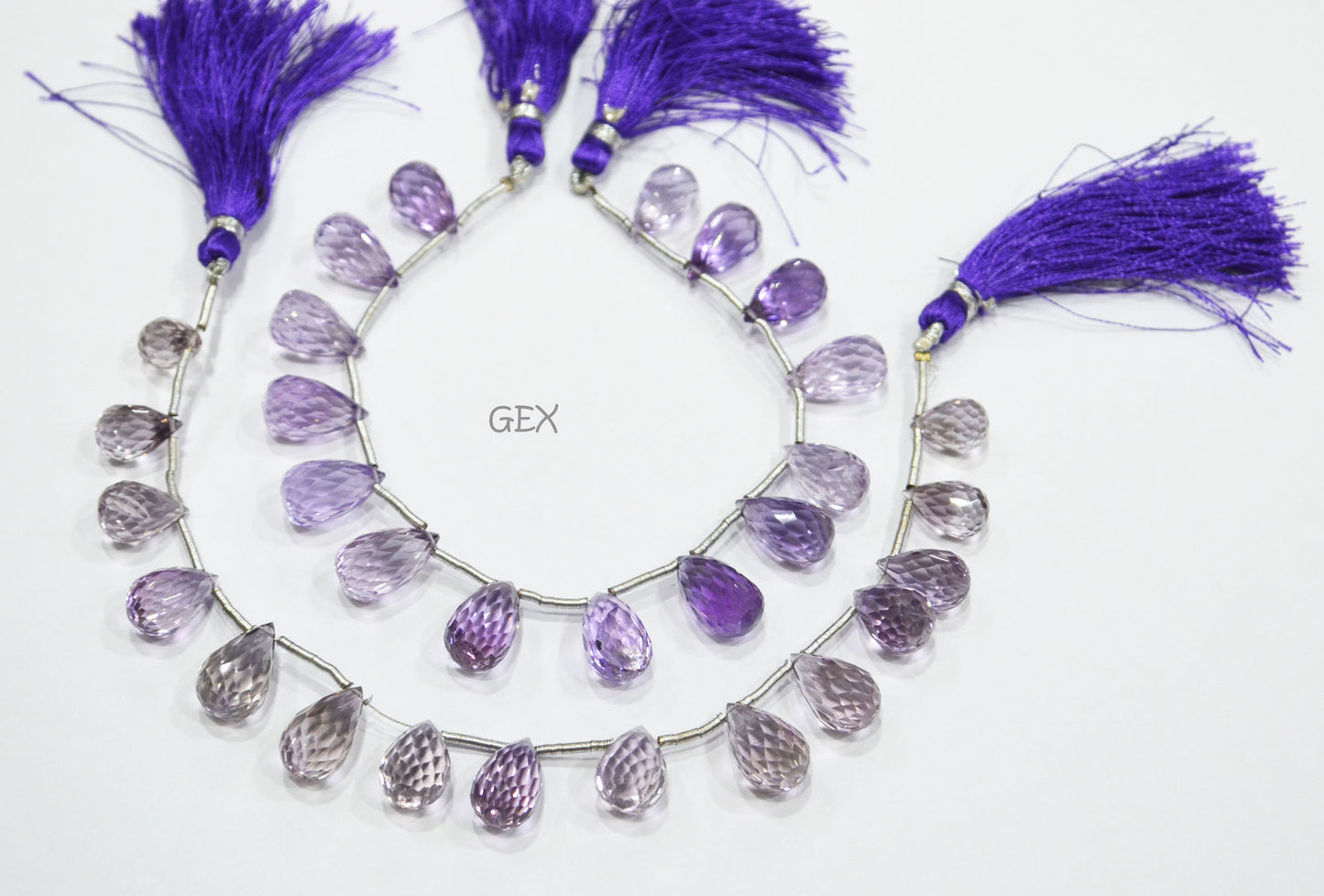 Pink Amethyst Faceted Tear Drops Shape Beads , 8x11 - 11x18 mm , 7.50 Inches , BL-2724