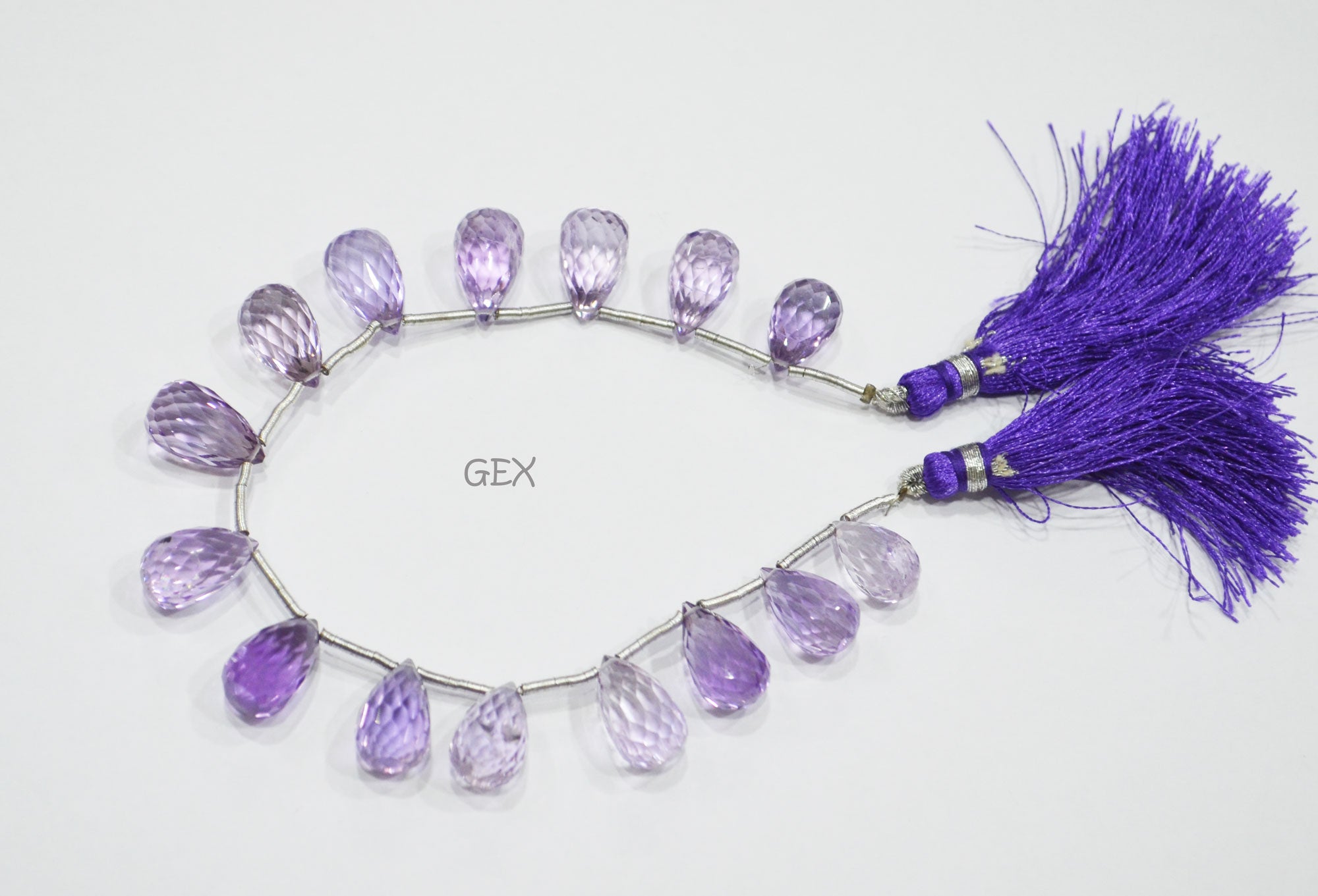 Pink Amethyst Faceted Tear Drops Shape Beads , 8x11 - 11x18 mm , 7.50 Inches , BL-2724