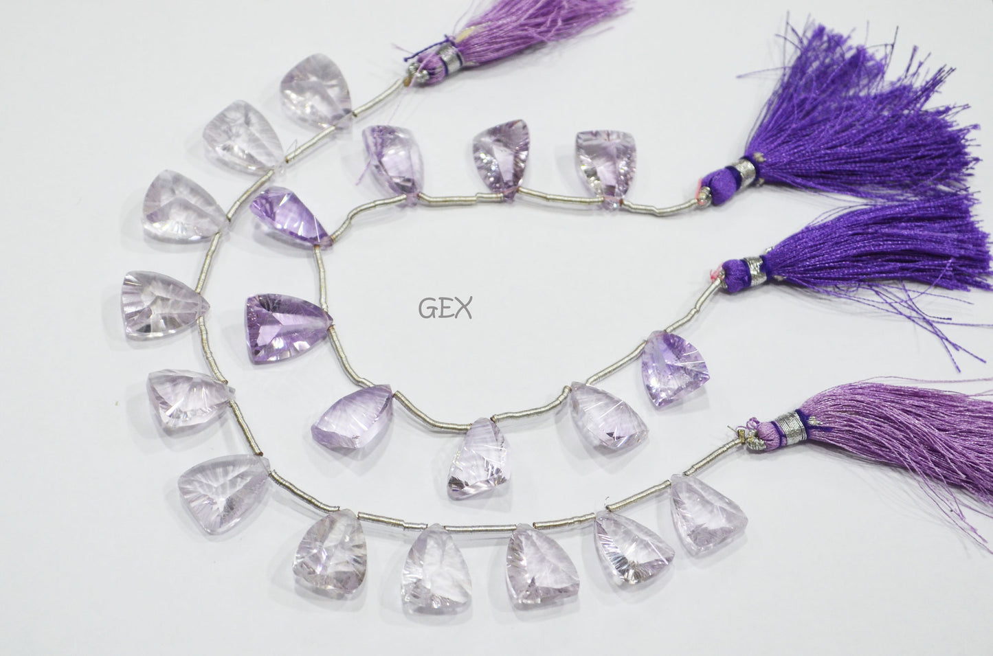 Pink Amethyst Concave Cut Nail Shape Beads , 12x16 mm , 7 Inches , BL-2727