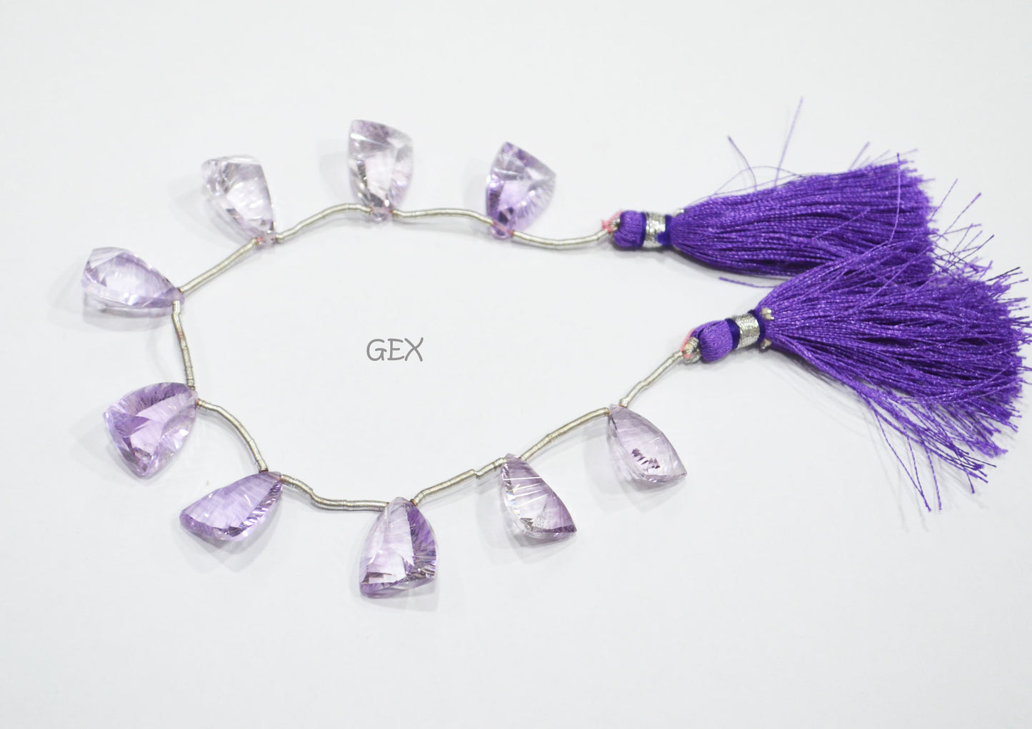 Pink Amethyst Concave Cut Nail Shape Beads , 12x16 mm , 7 Inches , BL-2727