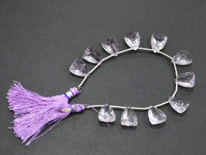 Pink Amethyst Concave Cut Nail Shape Beads , 12x16 mm , 7 Inches , BL-2727