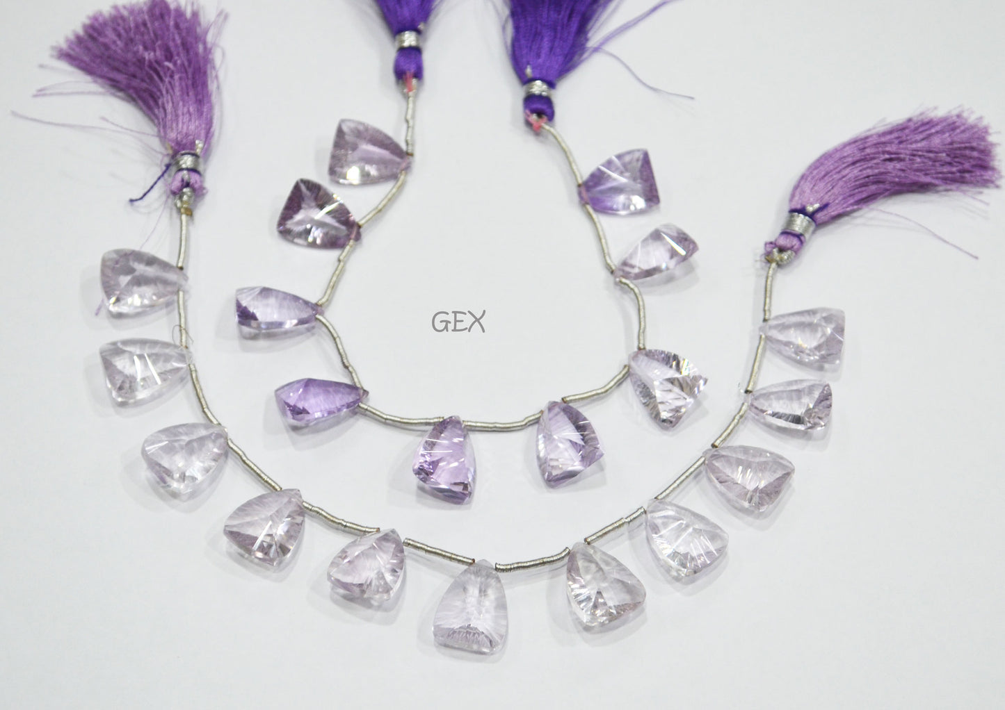 Pink Amethyst Concave Cut Nail Shape Beads , 12x16 mm , 7 Inches , BL-2727