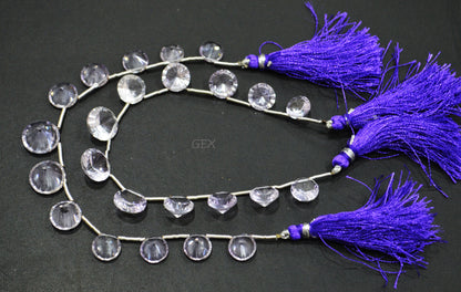 Pink Amethyst Concave Cut Coin Shape Beads , 10 - 14.50 mm , 7.50 Inches , BL-2728