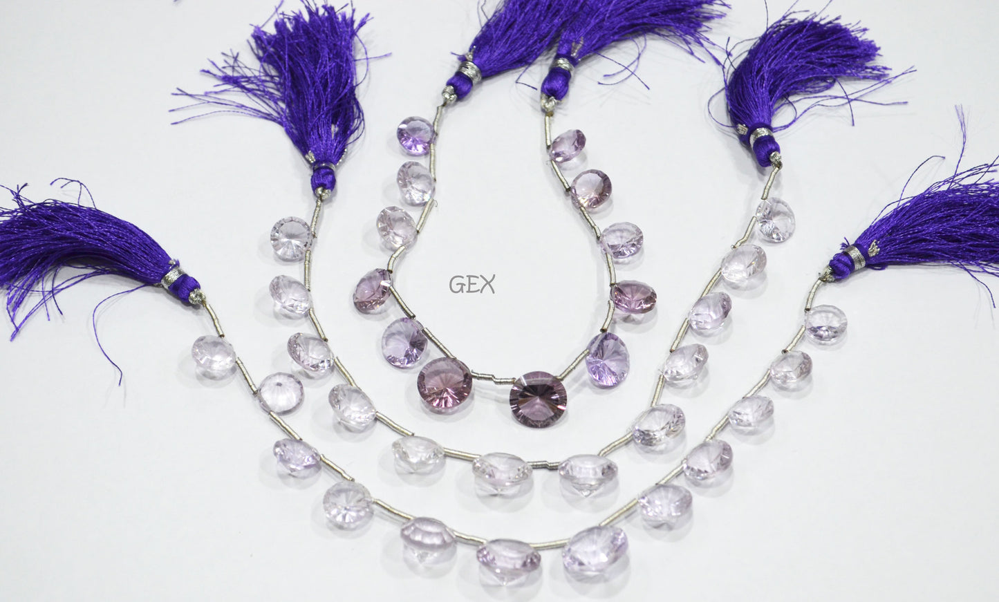 Pink Amethyst Concave Cut Coin Shape Beads , 10 - 14.50 mm , 7.50 Inches , BL-2728