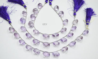 Pink Amethyst Concave Cut Coin Shape Beads , 14 - 16.50 mm , 8.50 Inches , BL-2731