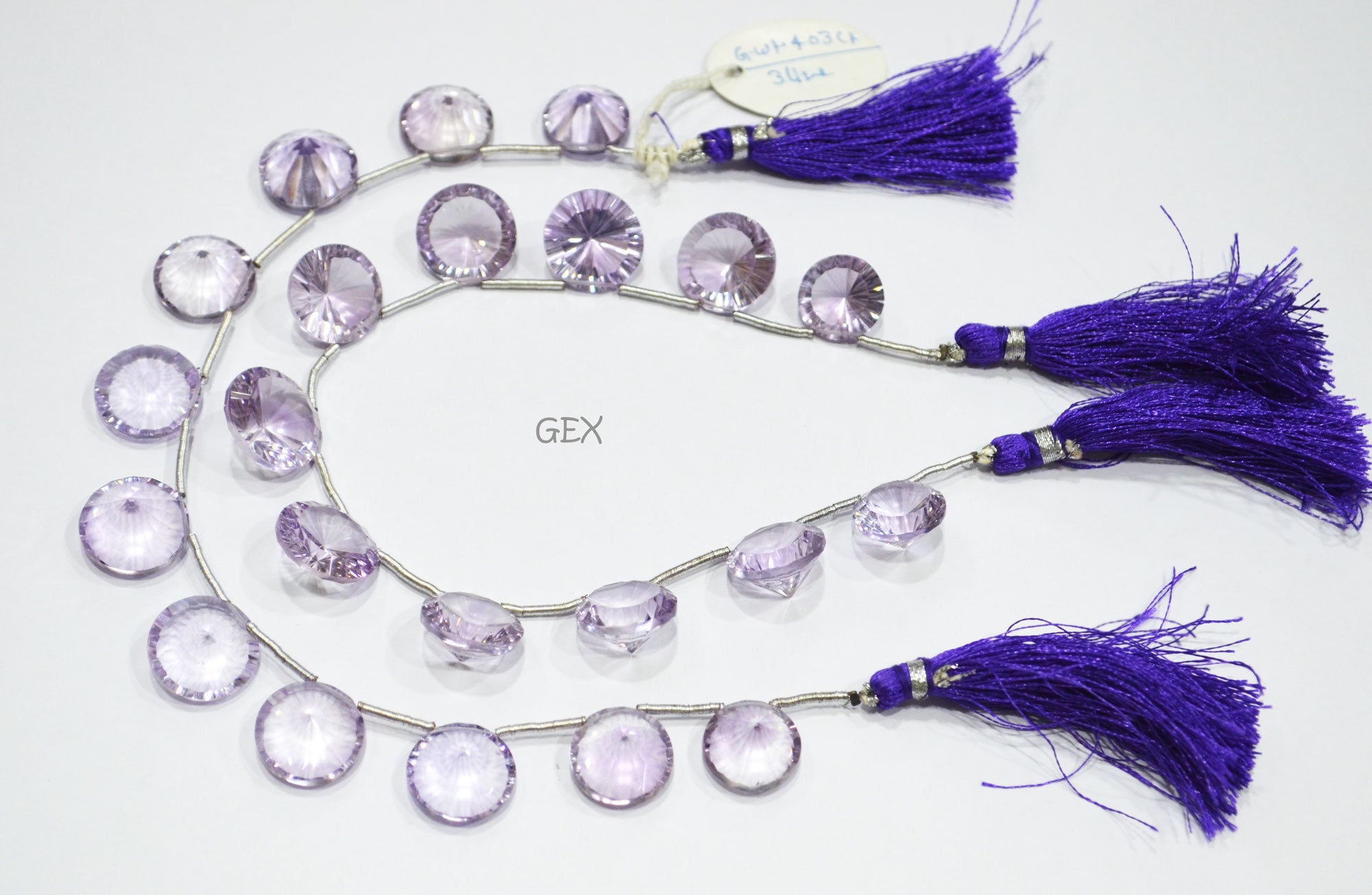 Pink Amethyst Concave Cut Coin Shape Beads , 14 - 16.50 mm , 8.50 Inches , BL-2731